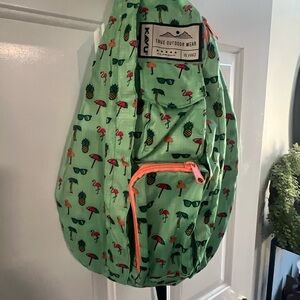 Kavu Mint Flamingo and Pineapple Sling Bag